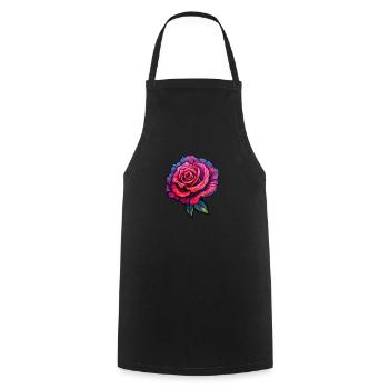 Couleurs roses vives - Tablier de cuisine - noir - Devant - AI Model Male 185 dark (185cm)