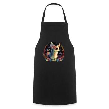 Chihuahua | Colourful Rainbow LGBTQ Unicorn - Cooking Apron - black - Front - AI Model Male 185 dark (185cm)