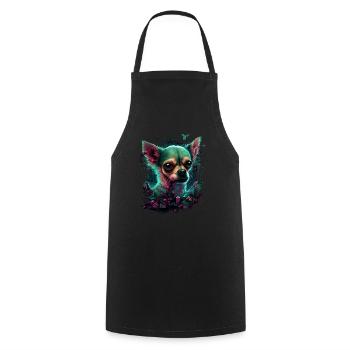 Chihuahua | Zombie Dog Undead Scary Halloween - Cooking Apron - black - Front - AI Model Male 185 dark (185cm)