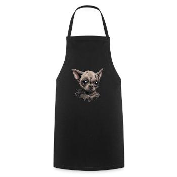 Chihuahua | Zombie Dog Undead Scary Halloween - Cooking Apron - black - Front - AI Model Male 185 dark (185cm)