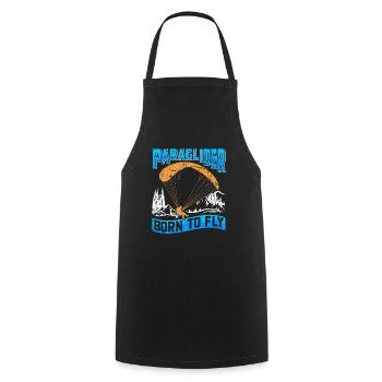 Paraglider Born to Fly Sport Flying - Cooking Apron - black - Front - AI Model Male 185 dark (185cm)