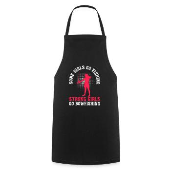 Some Girls go Fishing Strong Girls go Bowfishing - Kochschürze - Schwarz - Vorne - AI Model Male 185 dark (185cm)