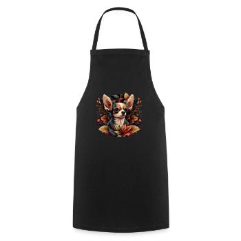 Chihuahua | Jour de l'Action de grâce Fermier - Tablier de cuisine - noir - Devant - AI Model Male 185 dark (185cm)