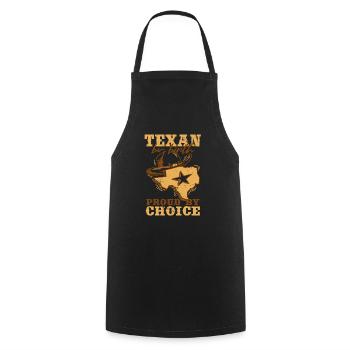 Texaner von Geburt Stolz aus Wahl | Einsamer Stern | Texas - Kochschürze - Schwarz - Vorne - AI Model Male 185 dark (185cm)