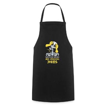 Chiropraticien, Chiropratique - Tablier de cuisine - noir - Devant - AI Model Male 185 dark (185cm)