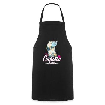 Cockatoo Grandma Bird Lover Parrot Women - Cooking Apron - black - Front - AI Model Male 185 dark (185cm)