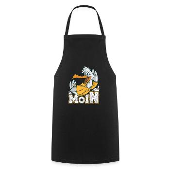 Moin Möwen Shirt Vogelliebhaber Norddeutsch - Kochschürze - Schwarz - Vorne - AI Model Male 185 dark (185cm)