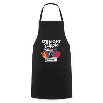 Straight Trippin' Mongolie Vacation Tour Travel - Tablier de cuisine - noir - Devant - AI Model Male 185 dark (185cm)