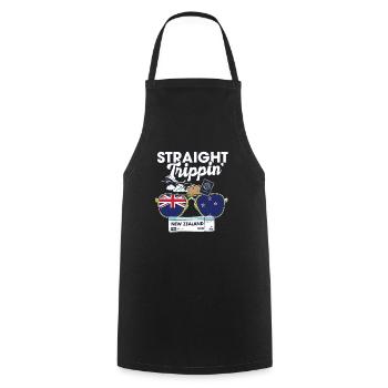 Straight Trippin' New Zealand Vacation Tour - Cooking Apron - black - Front - AI Model Male 185 dark (185cm)