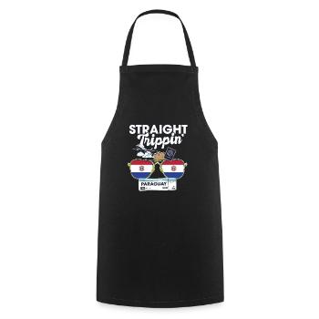 Straight Trippin' Paraguay Vacation Tour Travel - Cooking Apron - black - Front - AI Model Male 185 dark (185cm)