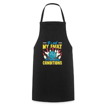 Joueur de bowling drôle Ce n’est pas ma faute Bowling - Tablier de cuisine - noir - Devant - AI Model Male 185 dark (185cm)