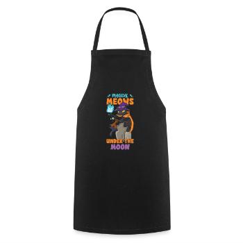 Chat Sorcière Occulte Gothique Noir Satanique - Tablier de cuisine - noir - Devant - AI Model Male 185 dark (185cm)