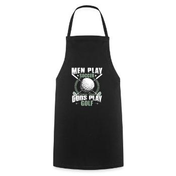 Gods Play Golf - Cooking Apron - black - Front - AI Model Male 185 dark (185cm)
