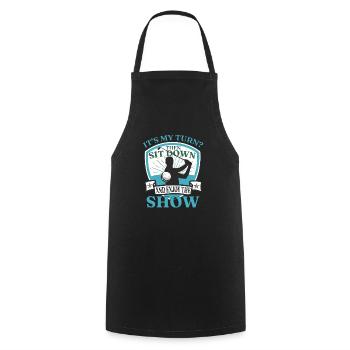 Funny Golf Player Golfer Golfing - Cooking Apron - black - Front - AI Model Male 185 dark (185cm)