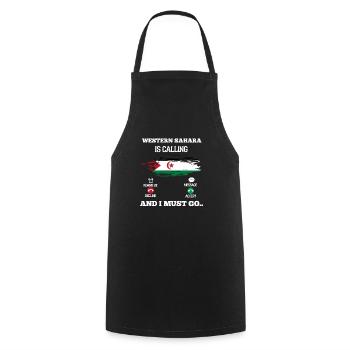 Western Sahara - Cooking Apron - black - Front - AI Model Male 185 dark (185cm)