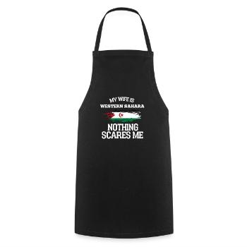 Western Sahara - Cooking Apron - black - Front - AI Model Male 185 dark (185cm)