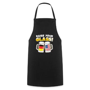 Buveurs de bière Allemagne États-Unis Levez votre verre! - Tablier de cuisine - noir - Devant - AI Model Male 185 dark (185cm)