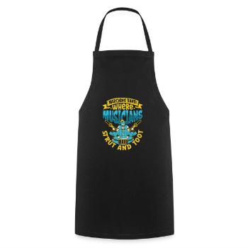 Marching Band Clarinetist School Rehearsal Music - Cooking Apron - black - Front - AI Model Male 185 dark (185cm)