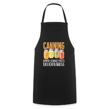 Mise en conserve, mise en conserve, mise en conserve, conservation des aliments - Tablier de cuisine - noir - Devant - AI Model Male 185 dark (185cm)