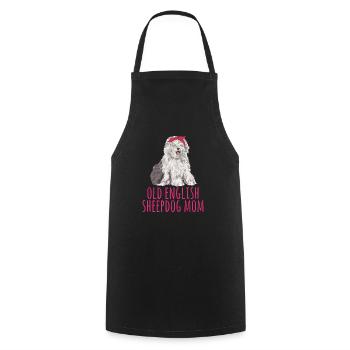 Old English Sheepdog Sheepie Bobtail - Cooking Apron - black - Front - AI Model Male 185 dark (185cm)