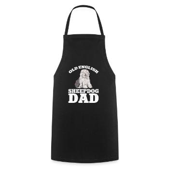Old English Sheepdog Sheepie Bobtail - Cooking Apron - black - Front - AI Model Male 185 dark (185cm)