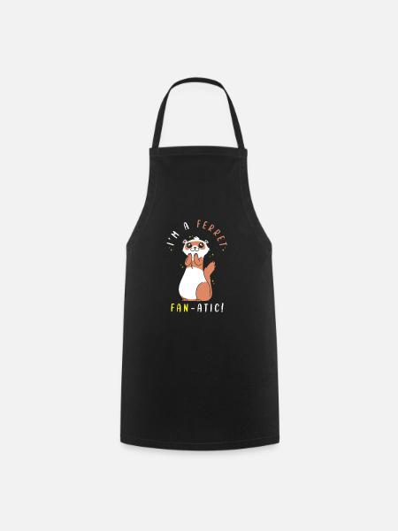 Frettchen Geschenk für Frettchen Besitzer - Kochschürze - Schwarz