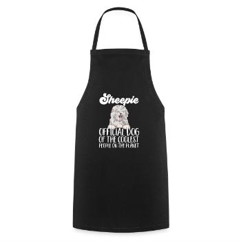 Old English Sheepdog Sheepie Bobtail - Cooking Apron - black - Front - AI Model Male 185 dark (185cm)