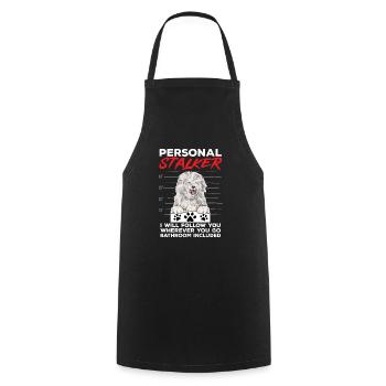 Old English Sheepdog Sheepie Bobtail - Cooking Apron - black - Front - AI Model Male 185 dark (185cm)