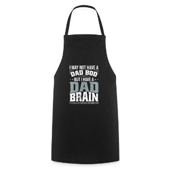 Je n’ai peut-être pas papa Bod - Tablier de cuisine - noir - Devant - AI Model Male 185 dark (185cm)