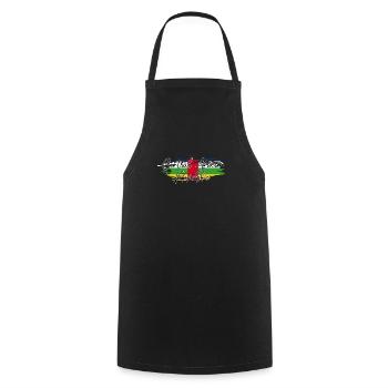 Central African Republic - Cooking Apron - black - Front - AI Model Male 185 dark (185cm)