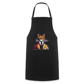 Cat Shirt Cat Gift Idea Putty - Cooking Apron - black - Front - AI Model Male 185 dark (185cm)