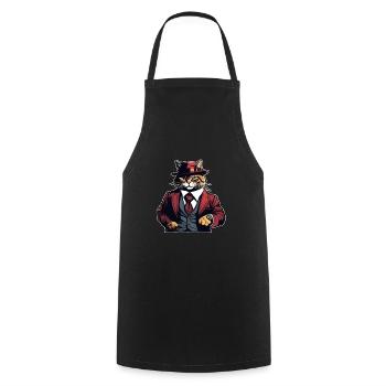 Cat Shirt Cat Gift Idea Putty - Cooking Apron - black - Front - AI Model Male 185 dark (185cm)