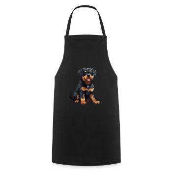 Animal Lover - Cute Animal Graphic - Dogs - Cooking Apron - black - Front - AI Model Male 185 dark (185cm)