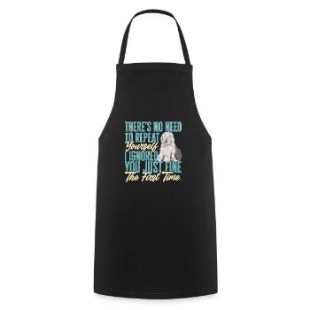 Old English Sheepdog Sheepie Bobtail - Cooking Apron - black - Front - AI Model Male 185 dark (185cm)