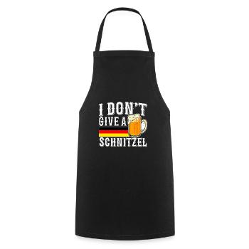 Je ne donne pas un fan de bière schnitzel - Tablier de cuisine - noir - Devant - AI Model Male 185 dark (185cm)