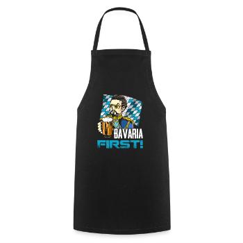 Bavaria First King Ludwig Free State of Bavaria - Cooking Apron - black - Front - AI Model Male 185 dark (185cm)