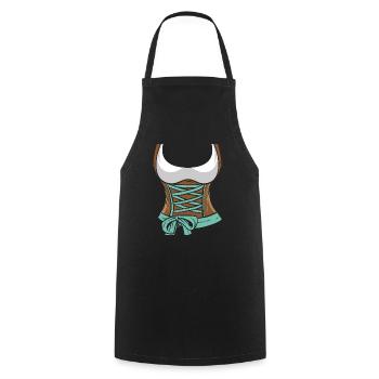 Dirndl Bayerisches Trachten Shirt Frauen Bayern - Tablier de cuisine - noir - Devant - AI Model Male 185 dark (185cm)