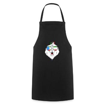 Guinée équatoriale - Tablier de cuisine - noir - Devant - AI Model Male 185 dark (185cm)