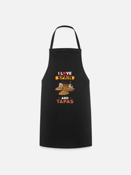Tapas Espagne cuisine espagnole - Tablier de cuisine - noir