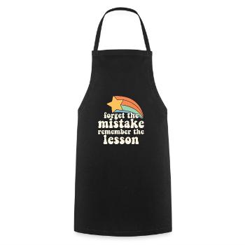 Teacher Vibes Oubliez l’erreur Souvenez-vous de la - Tablier de cuisine - noir - Devant - AI Model Male 185 dark (185cm)
