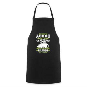 Conducteur Tracteur Humour - Tablier de cuisine - noir - Devant - AI Model Male 185 dark (185cm)