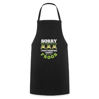drôle désolé de ne pas écouter je pensais à - Tablier de cuisine - noir - Devant - AI Model Male 185 dark (185cm)