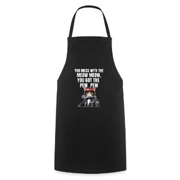 Cat Shirt Cat Gift Idea Putty - Cooking Apron - black - Front - AI Model Male 185 dark (185cm)