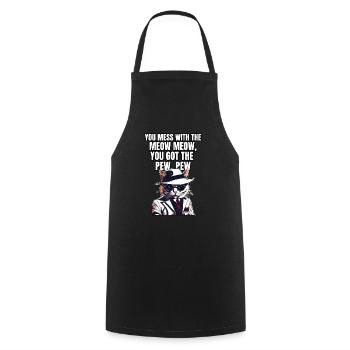 Cat Shirt Cat Gift Idea Putty - Cooking Apron - black - Front - AI Model Male 185 dark (185cm)