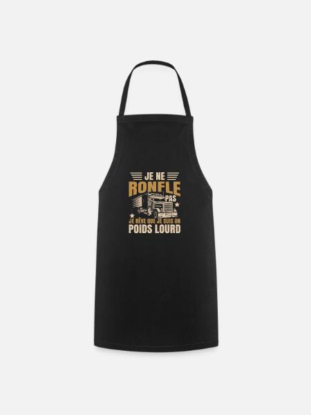 Poids Lourd Drole Camionneur - Tablier de cuisine - noir