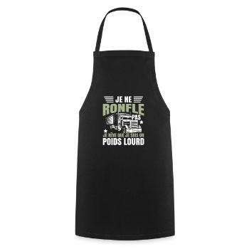 Humoristique Poids Lourd - Tablier de cuisine - noir - Devant - AI Model Male 185 dark (185cm)