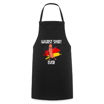 Best Sausage Shirt Ever German Bratwurst - Cooking Apron - black - Front - AI Model Male 185 dark (185cm)