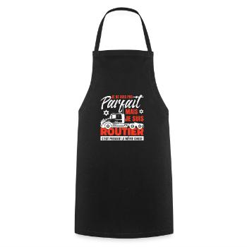 Je Suis Routier - Tablier de cuisine - noir - Devant - AI Model Male 185 dark (185cm)