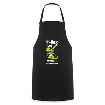 T-rex de Pâques Dinosaure T-rex drôle de Pâques - Tablier de cuisine - noir - Devant - AI Model Male 185 dark (185cm)