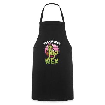 T-rex de Pâques Dinosaure T-rex drôle de Pâques - Tablier de cuisine - noir - Devant - AI Model Male 185 dark (185cm)